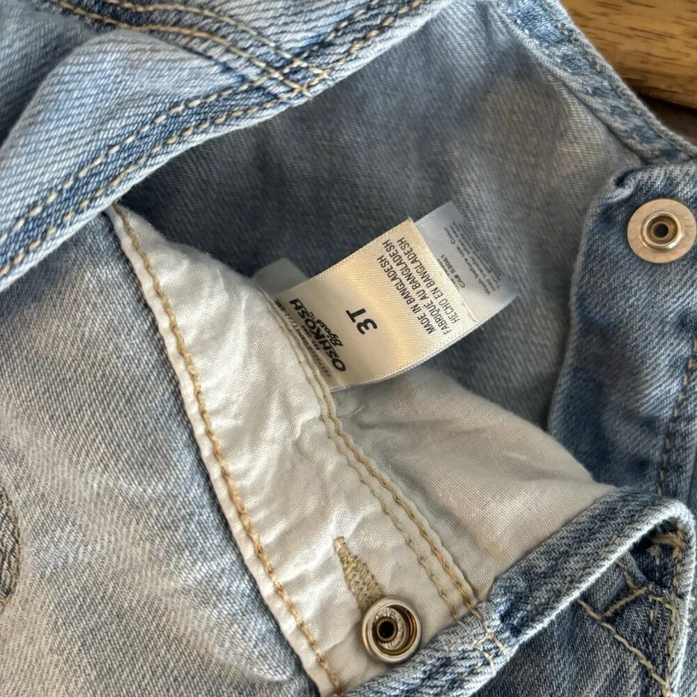 OshKosh B'gosh‎ Short Overalls Shortall Toddler Size 3 Denim Classic